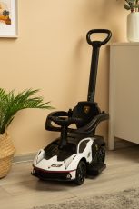 Машинка для катання Caretero (Toyz) Lamborghini Essenza White з батьківською ручкою